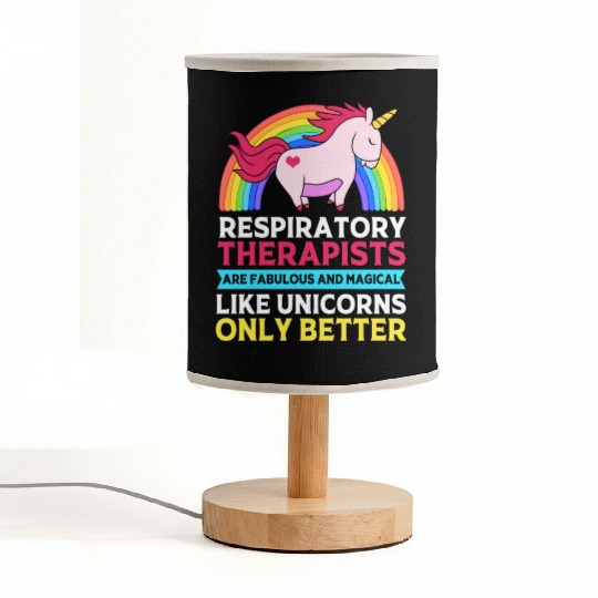 Cute Respiratory Therapist Rainbow Unicorn Fabric Lamps
