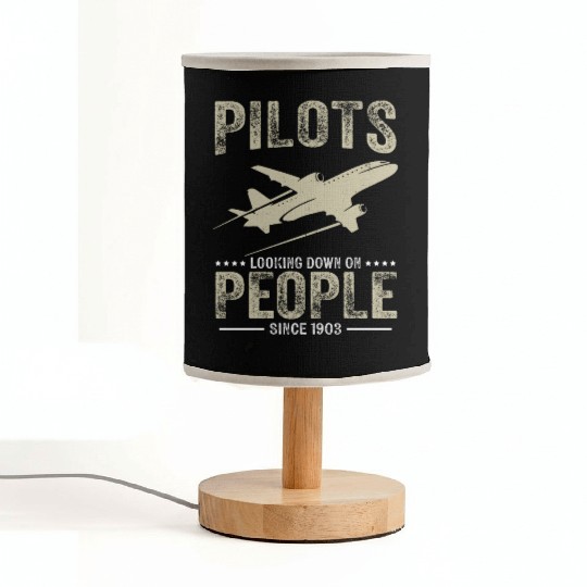 Pilots Looking Down On People Funny Aviation Airpl Fabric Lamps