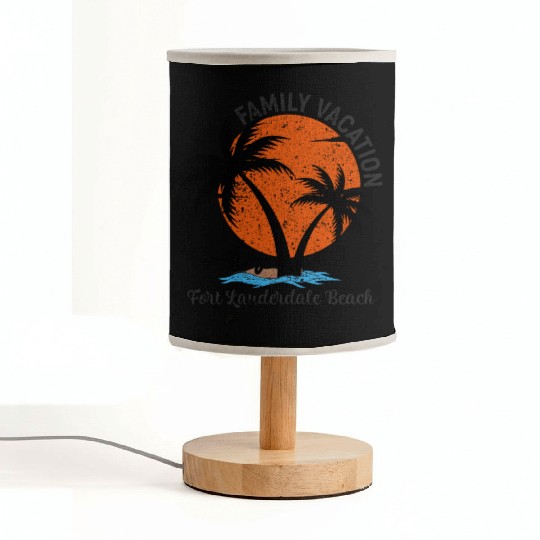 Family Vacation San Diego Fort Lauderdale Beach Fabric Lamps
