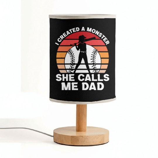 Calls Me Softball Dad Funny Daddy Father's Day Fabric Lamps