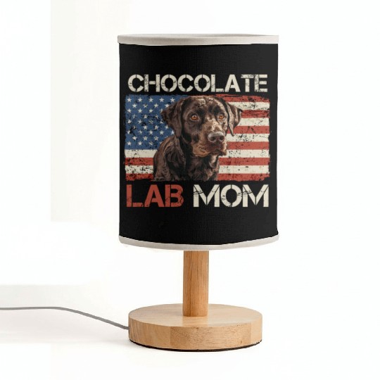 Labrador Retriever CHOCOLATE LAB MOM Labrador Fabric Lamps