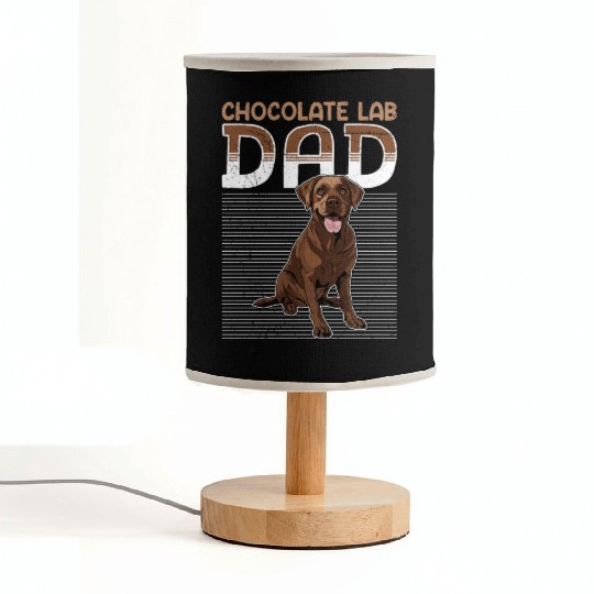 Labrador CHOCOLATE LAB DAD Labrador Owner Fabric Lamps