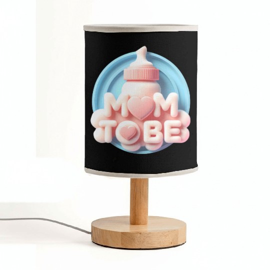 Cute Mom To Be Baby Announcement Design Fabric Lamps