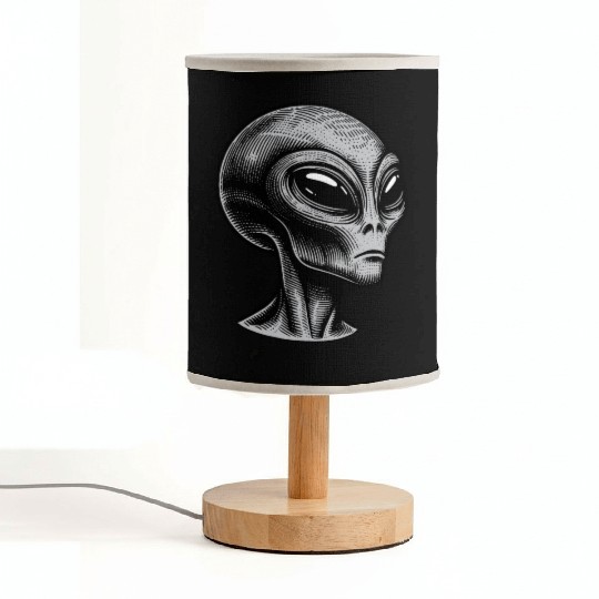 Grey Alien Fabric Lamps