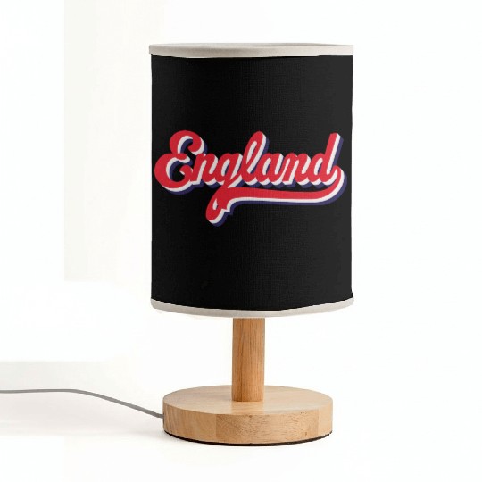 England, Retro Typography Fabric Lamps