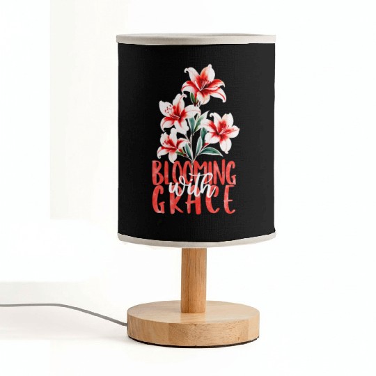 Elegant Red Azalea Watercolor Fabric Lamps
