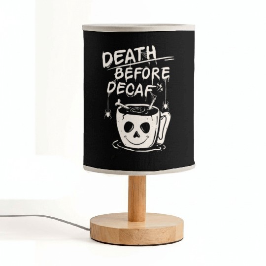 Death before decaf Fabric Lamps