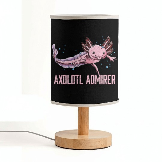 Axolotl Admirer Animal Meme Salamander Animal Pun Fabric Lamps