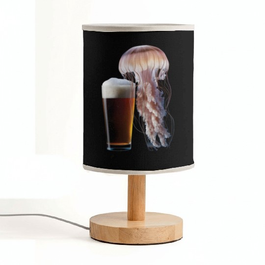 Jellyfish Drinking Beer Realistic Fabric Lamps