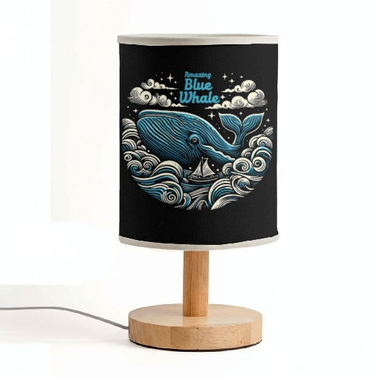 Amazing Blue Whale Fabric Lamps