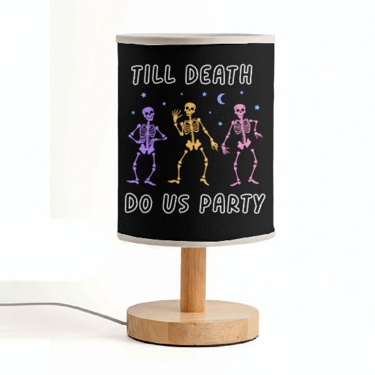 Til Death Do Us Party Halloween Dancing Skeleton Fabric Lamps