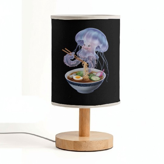 Jellyfish Eating Ramen Realistic Fabric Lamps