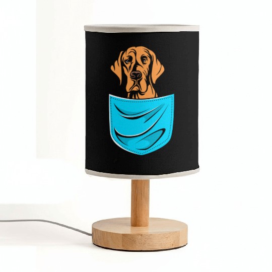 Cute Dog Lovers Great Dane Dog In A Pocket Fabric Lamps