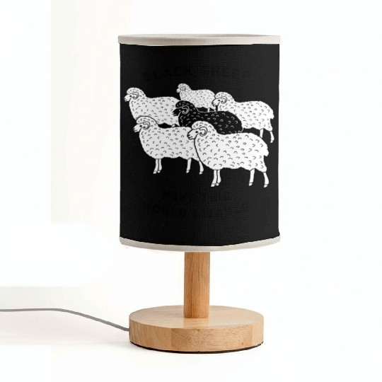 Black sheep make this world livable Fabric Lamps