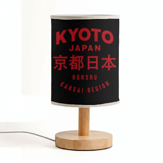 Kyoto City Japan Vintage Travel Design Fabric Lamps