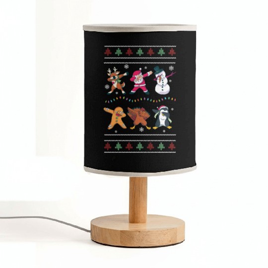 Dabbing Santa Elf Friends Christmas Dancing Xmas Fabric Lamps