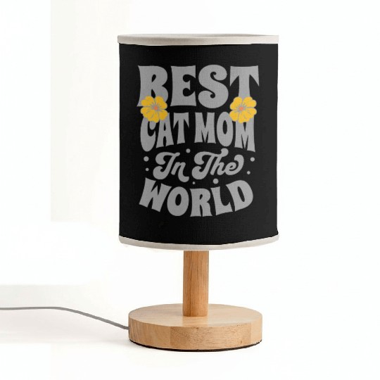 Best Cat Mom in the World Fabric Lamps