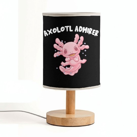 Axolotl Admirer Animal Meme Salamander Animal Pun Fabric Lamps