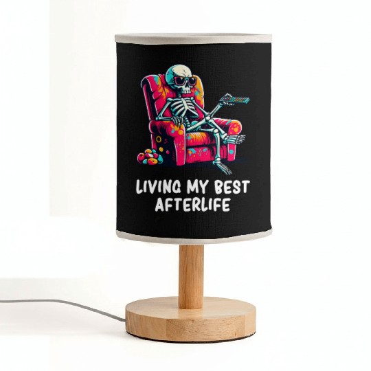 Skeleton - Skeleton Humor - Skeleton Dark Humor Fabric Lamps