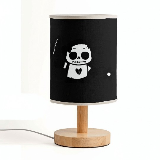 Halloween Girl with Flower and Knife Fabric Lamps