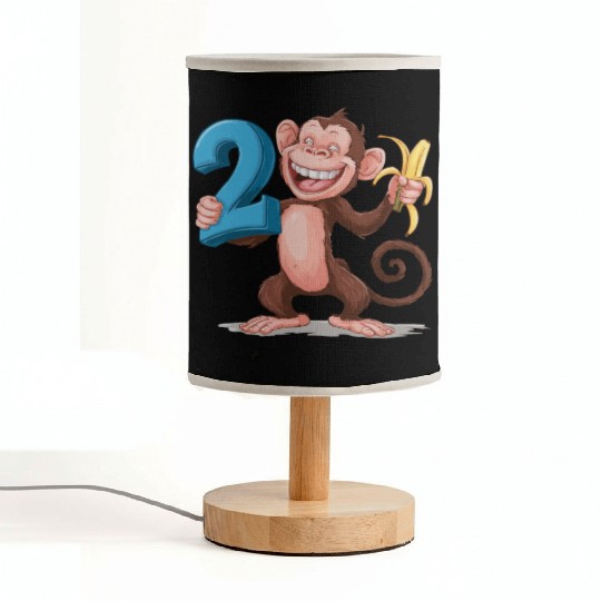 2nd Birthday Monkey Fabric Lamps