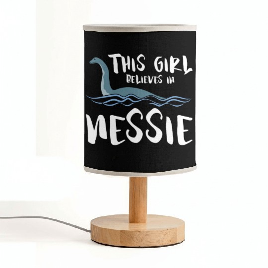 Girl Believes In Nessie Loch Ness Cryptid Fabric Lamps