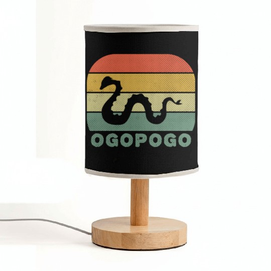 Ogopogo Retro Lake Monster Cryptid Fabric Lamps