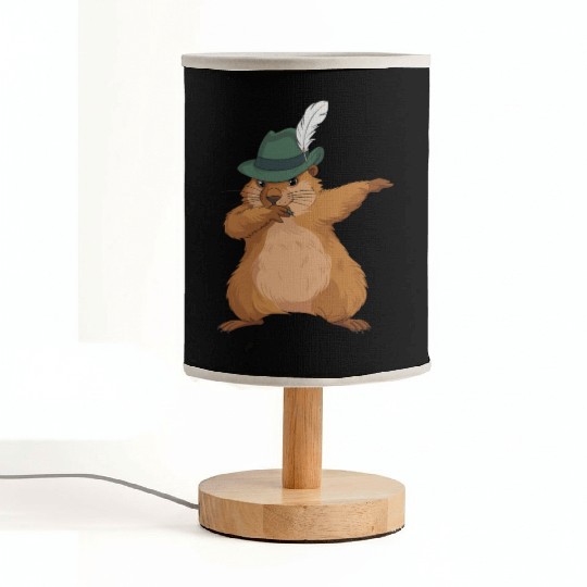 Groundhog Marmot for a Marmot lover groundhog fan Fabric Lamps