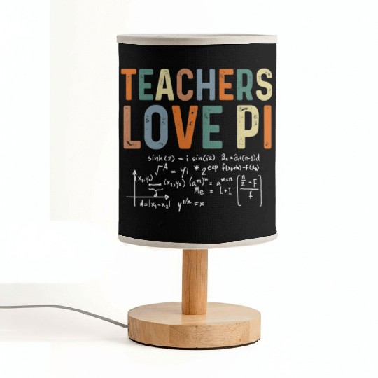 Funny Pi Day Math Teacher Fabric Lamps 3.14 Pi Symbol