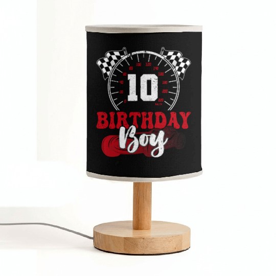 Race Car 10th Birthday Boy Party Pit Crew Fabric Lamps