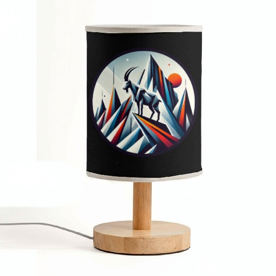 Abstract mountain goat Fabric Lamps