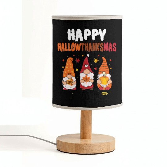 Happy Hallowthanksmas Gnome Fabric Lamps Funny Gnome Love