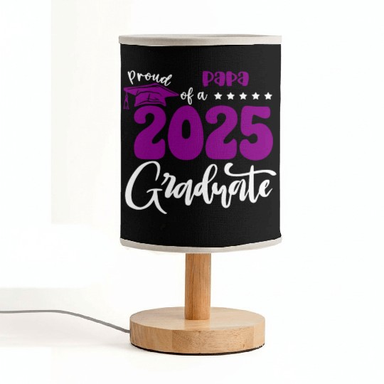 Proud Papa Graduate 2025 Senior Class of 2025 Grad Fabric Lamps