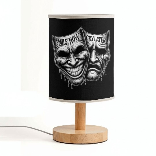 SMILE NOW CRY LATER Drama Masks Payaso Cholo Tatto Fabric Lamps