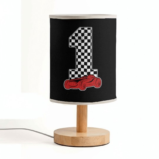 01 Year Old Pit Crew Boy Car Racing 1st Birthday Fabric Lamps