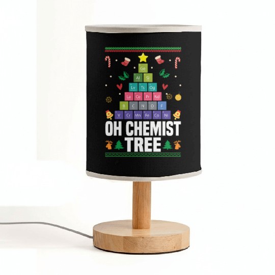 Christmas Tree Chemistry Science Periodic Table Fabric Lamps