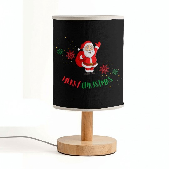 Merry Christmas Santa Claus Cartoon Fabric Lamps