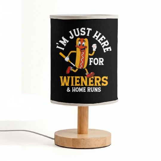 I'm Just Here For Wieners & Home Runs Baseball Spo Fabric Lamps