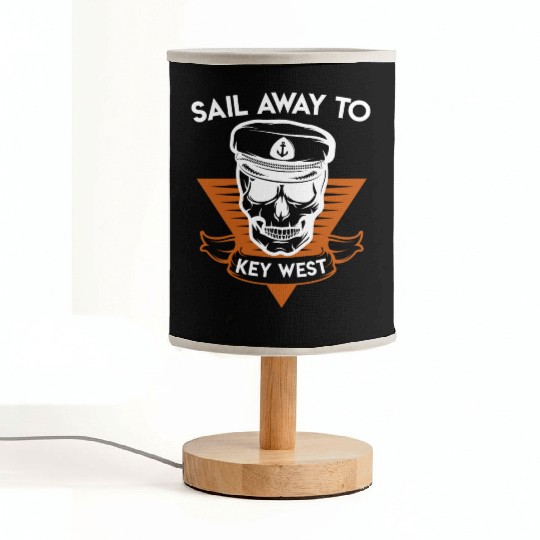 Florida Keys SAIL AWAY TO KEY-WEST Sailing Outfit Fabric Lamps