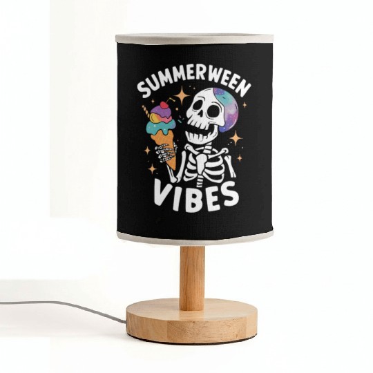 Summerween Summer Halloween Funny Skeleton Fabric Lamps