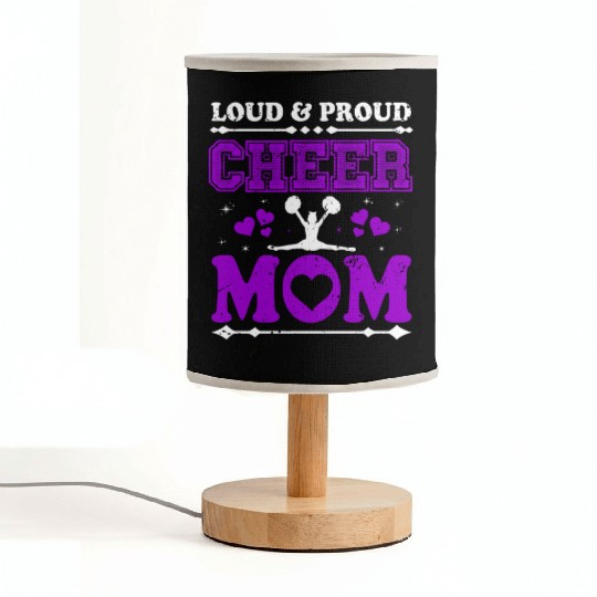 Loud & Proud Cheer Mom Cheerleading Mother's Day Fabric Lamps