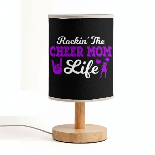 Rockin Cheer Mom Life Cheerleading Mother's Day Fabric Lamps