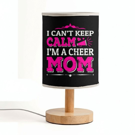 Keep Calm Cheer Mom Cheerleading Mother's Day Fabric Lamps