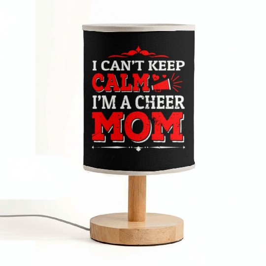 Keep Calm Cheer Mom Cheerleading Mother's Day Fabric Lamps