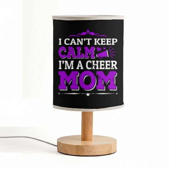 Keep Calm Cheer Mom Cheerleading Mother's Day Fabric Lamps