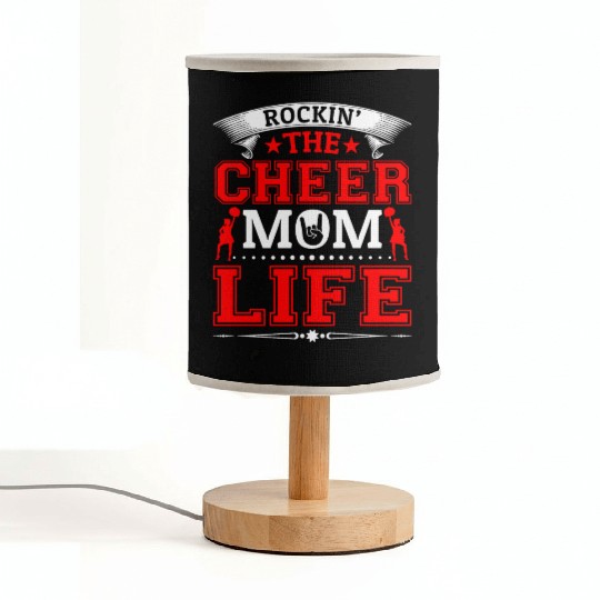 Rockin Cheer Mom Life Cheerleading Mother's Day Fabric Lamps