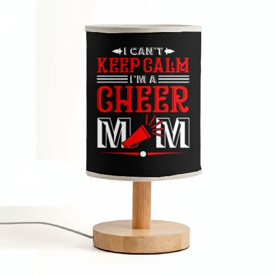 Keep Calm Cheer Mom Cheerleading Mother's Day Fabric Lamps
