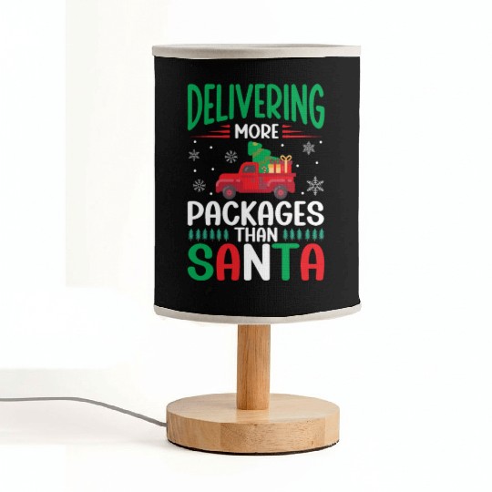 Delivering More Packages Than Santa Postal Worker Fabric Lamps