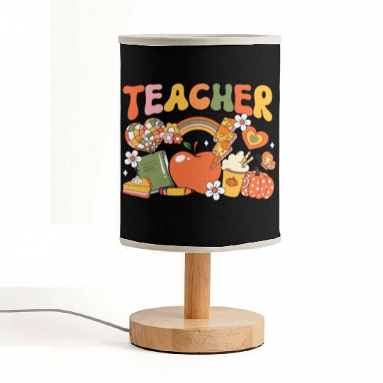 Teacher Fall Autumn Pumpkin Thanksgiving Thankful Fabric Lamps