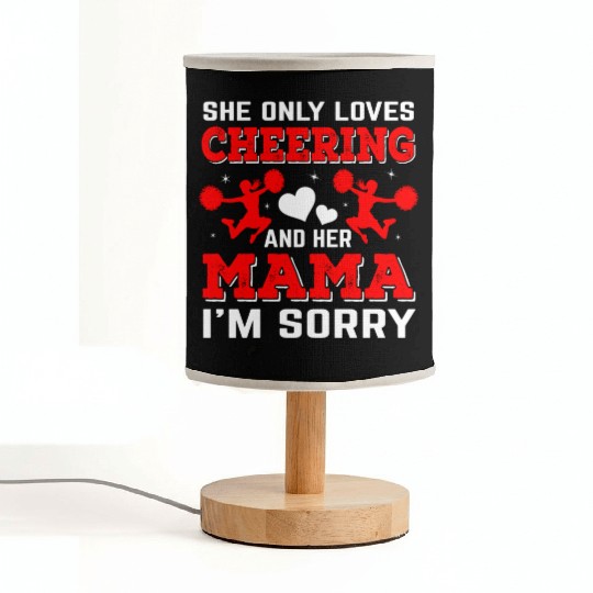 Loves Cheer Mom Cheerleading Mommy Mother's Da Fabric Lamps